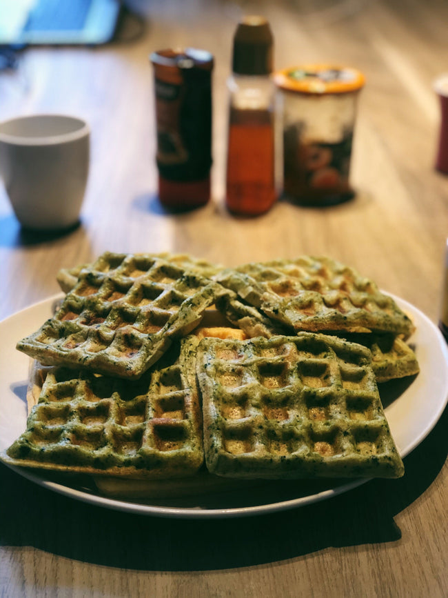 Matcha Waffles: how to make them look and taste gorgeous
